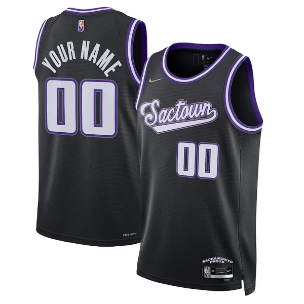 Sofisticato Splendido Sacramento Kings Nike 2021/22 Swingman Custom Jersey City Edition Black