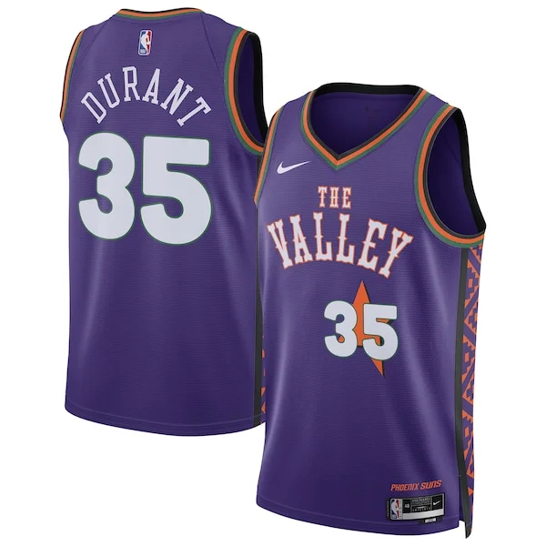 Sofisticato Stupendo Kevin Durant Phoenix Suns Nike Unisex 2024/25 Swingman Player Jersey City Edition Purple