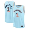 Sofisticato Victor Wembanyama San Antonio Spurs 2024/25 Fast Break Player Jersey City Edition Light Blue