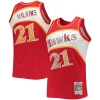 Splendido Dominique Wilkins Atlanta Hawks 1986/87 Hardwood Classics NBA 75th Anniversary Diamond Swingman Jersey Red