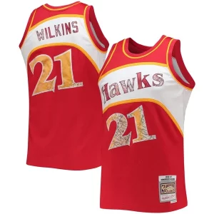 Splendido Dominique Wilkins Atlanta Hawks 1986/87 Hardwood Classics NBA 75th Anniversary Diamond Swingman Jersey Red