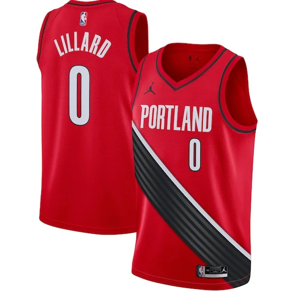 Splendido Eccezionale Damian Lillard Portland Trail Blazers Jordan Brand 2020/21 Swingman Jersey Statement Edition Red
