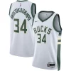 Splendido Giannis Antetokounmpo Milwaukee Bucks Nike Unisex Swingman Jersey Association Edition White/Hunter Green