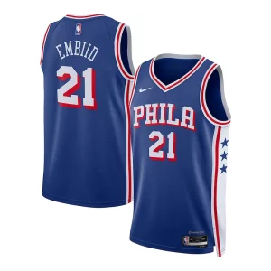 Splendido Lussuoso Trendy Joel Embiid Philadelphia 76ers Nike Youth Swingman Jersey Icon Edition Royal