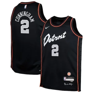 Splendido Meraviglioso Cade Cunningham Detroit Pistons Nike Youth Swingman Replica Jersey City Edition Black