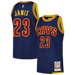 Splendido Moderno Ottimo LeBron James Cleveland Cavaliers 2015/16 Hardwood Classics Authentic Jersey Navy