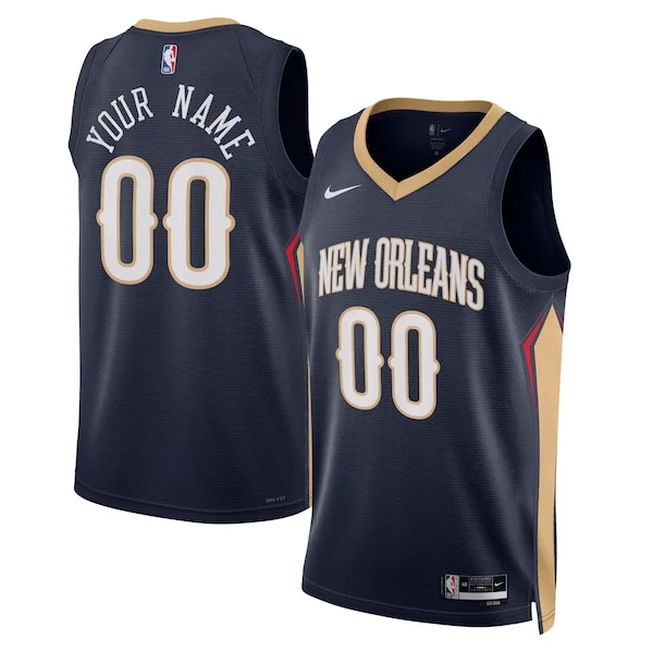 Splendido New Orleans Pelicans Nike Unisex 2022/23 Swingman Custom Jersey Navy Icon Edition