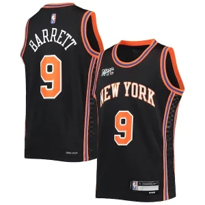 Splendido RJ Barrett New York Knicks Nike Youth 2021/22 Swingman Jersey City Edition Black