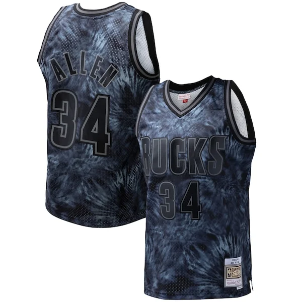 Splendido Raffinato Ray Allen Milwaukee Bucks Hardwood Classics 1996/97 Tie Dye Swingman Jersey Black