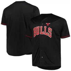 Lussuoso Raffinato Chicago Bulls Profile Big & Tall Pop Jersey Black