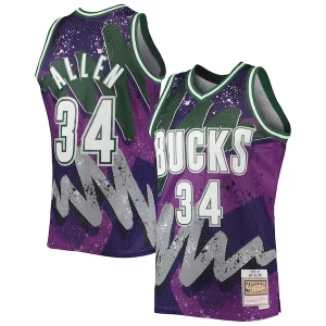 Stupendo Classico Pratico Ray Allen Milwaukee Bucks Hardwood Classics 2000/01 Hyper Hoops Swingman Jersey Purple