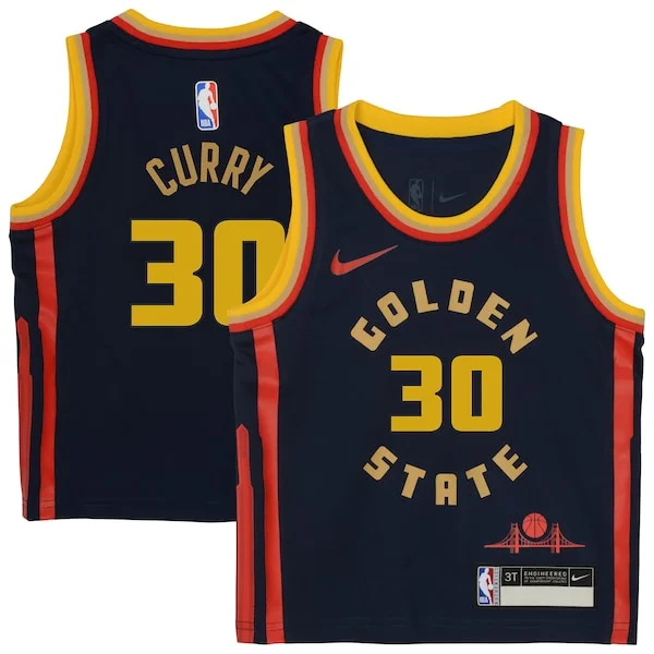 Stupendo Comodo Stephen Curry Golden State Warriors Nike Preschool 2024/25 Swingman Player Jersey City Edition Navy