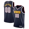 Stupendo Denver Nuggets Nike 2021/22 Diamond Swingman Custom Jersey Icon Edition Navy