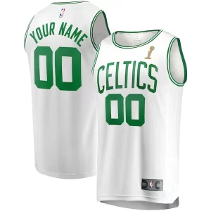 Stupendo Elegante Bellissimo Boston Celtics 2024 NBA Finals Champions Custom Fast Break Jersey White Association Edition