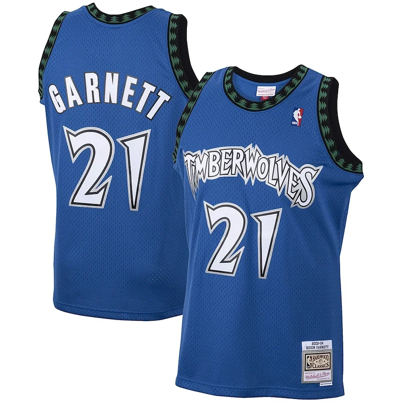 Incantevole Comodo Stupendo Kevin Garnett Minnesota Timberwolves 2001/02 Hardwood Classics Swingman Jersey Blue