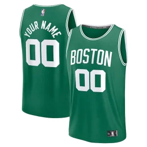 Lussuoso Boston Celtics Fast Break Custom Jersey Icon Edition Kelly Green/White/Black
