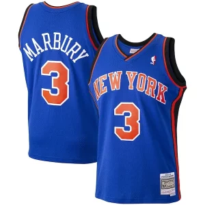 Stupendo Stephon Marbury New York Knicks Hardwood Classics Swingman Jersey Blue