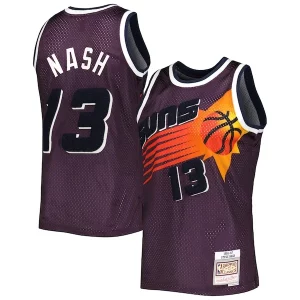 Stupendo Steve Nash Phoenix Suns 1996/97 Hardwood Classics Off Court Swingman Jersey Purple