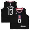 Stupendo Trendy Paul George LA Clippers Jordan Brand Toddler 2020/21 Jersey Black Statement Edition