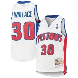 Stupendo Versatile Rasheed Wallace Detroit Pistons Youth 2003/04 Hardwood Classics Swingman Jersey White