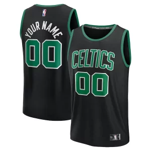 Delizioso Classico Boston Celtics Youth Custom Fast Break Jersey Black Statement Edition/Kelly Green/White