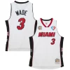 Pratico Dwyane Wade Miami Heat Unisex Hall of Fame Class of 2023 Throwback Swingman Jersey White