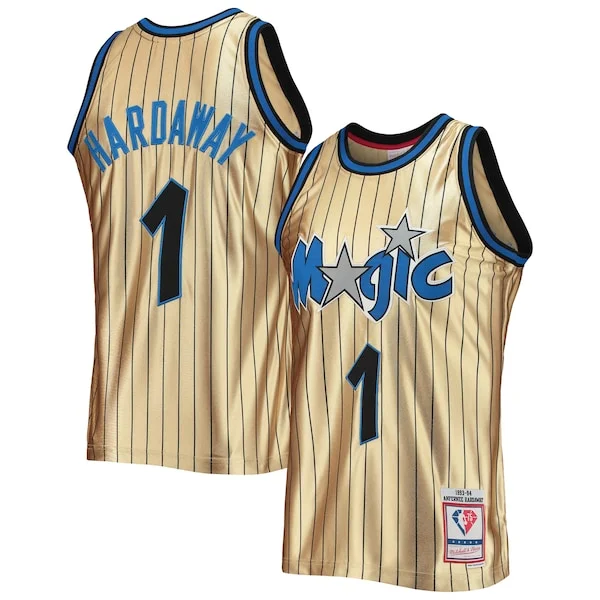 Trendy Delizioso Penny Hardaway Orlando Magic 75th Anniversary 1993/94 Hardwood Classics Swingman Jersey Gold