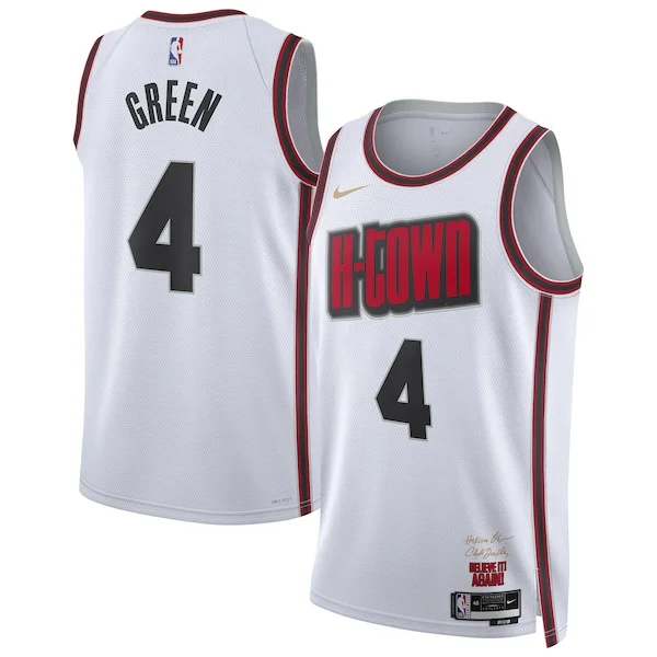 Trendy Duraturo Jalen Green Houston Rockets Nike Unisex 2024/25 Swingman Player Jersey City Edition White