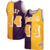 Trendy Magnifico Jerry West Los Angeles Lakers Hardwood Classics 1971/72 Split Swingman Jersey Purple/Gold