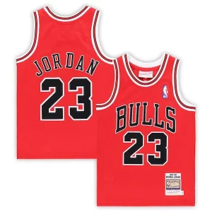 Trendy Michael Jordan Chicago Bulls Preschool 1997/98 Hardwood Classics Authentic Jersey Red/Black/White