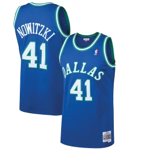 Trendy Moderno Dirk Nowitzki Dallas Mavericks 1998/99 Hardwood Classics Swingman Jersey Blue