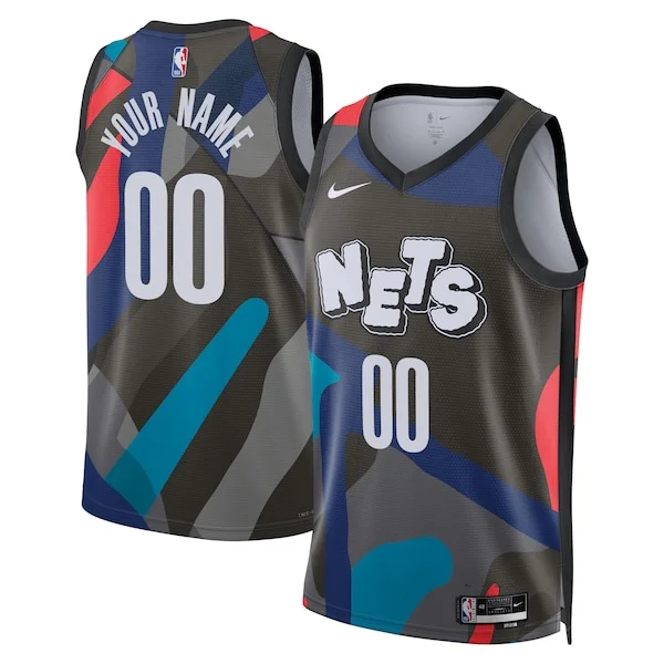Trendy Pratico Brooklyn Nets Nike Unisex 2023/24 Custom Swingman Jersey Black City Edition