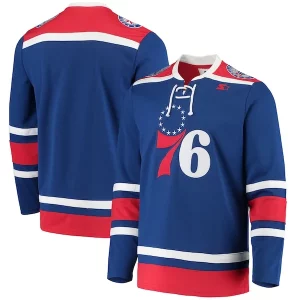 Trendy Pratico Philadelphia 76ers G III Sports by Carl Banks Pointman Hockey Fashion Jersey Royal