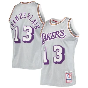 Trendy Prestigioso Bellissimo Wilt Chamberlain Los Angeles Lakers 75th Anniversary 1971/72 Hardwood Classics Swingman Jersey Silver