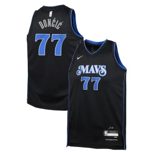 Trendy Robusto Elegante Luka Dončić Dallas Mavericks Nike Youth Swingman Replica Jersey City Edition Black