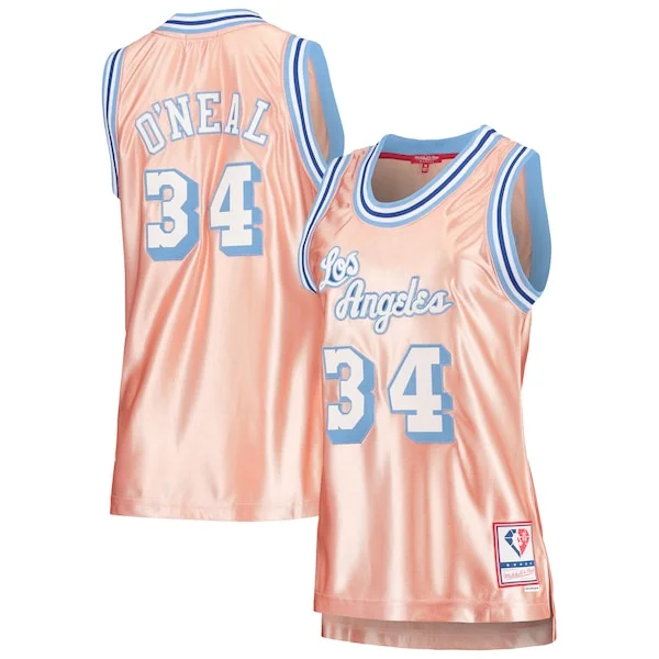 Trendy Sofisticato Shaquille O'Neal Los Angeles Lakers Women's 75th Anniversary Rose Gold 1996 Swingman Jersey Pink