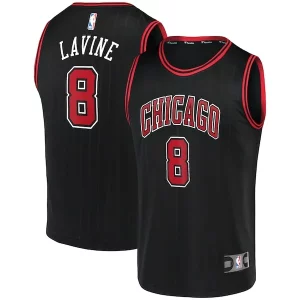 Trendy Zach LaVine Chicago Bulls Fast Break Team Replica Jersey Black Statement Edition