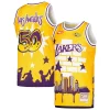 Versatile Bellissimo Magnifico Los Angeles Lakers x Tats Cru Hardwood Classics Fashion Jersey Gold