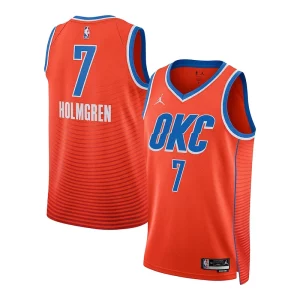Comodo Trendy Chet Holmgren Oklahoma City Thunder Jordan Brand Unisex Swingman Jersey Statement Edition Orange