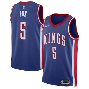 Versatile De'Aaron Fox Sacramento Kings Nike Unisex 2024/25 Swingman Player Jersey City Edition Blue