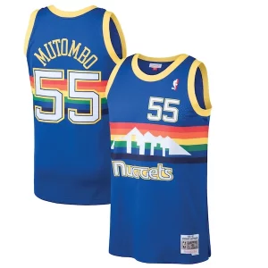 Versatile Elegante Dikembe Mutombo Denver Nuggets 1991/92 Hardwood Classics Swingman Jersey Blue