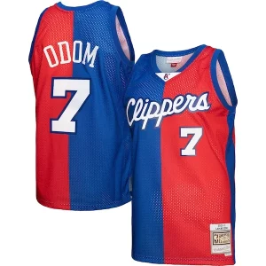 Versatile Lamar Odom LA Clippers Hardwood Classics 2000/01 Split Swingman Jersey Royal/Red