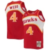 Versatile Moderno Incantevole Spud Webb Atlanta Hawks Hardwood Classics Swingman Jersey Red
