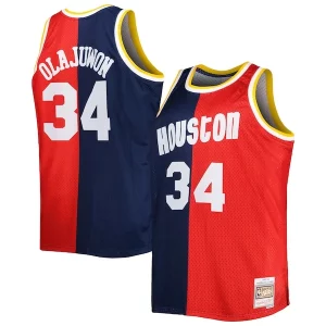 Versatile Moderno Meraviglioso Hakeem Olajuwon Houston Rockets Big & Tall Hardwood Classics 1993/94 Split Swingman Jersey Navy/Red