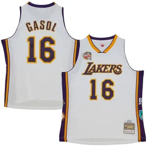 Ottimo Trendy Pau Gasol Los Angeles Lakers Unisex Hall of Fame Class of 2023 Throwback Swingman Jersey White
