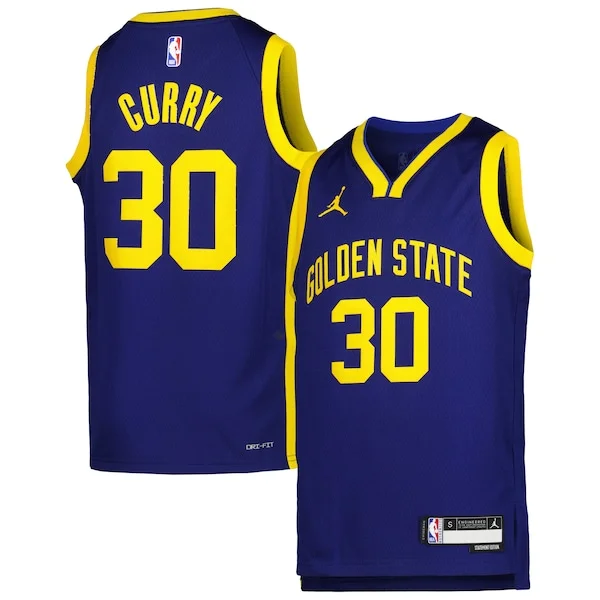 Versatile Pratico Comodo Stephen Curry Golden State Warriors Jordan Brand Youth Swingman Jersey Statement Edition Blue