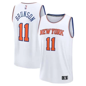 Versatile Resistente Jalen Brunson New York Knicks Fast Break Replica Player Jersey Association Edition White